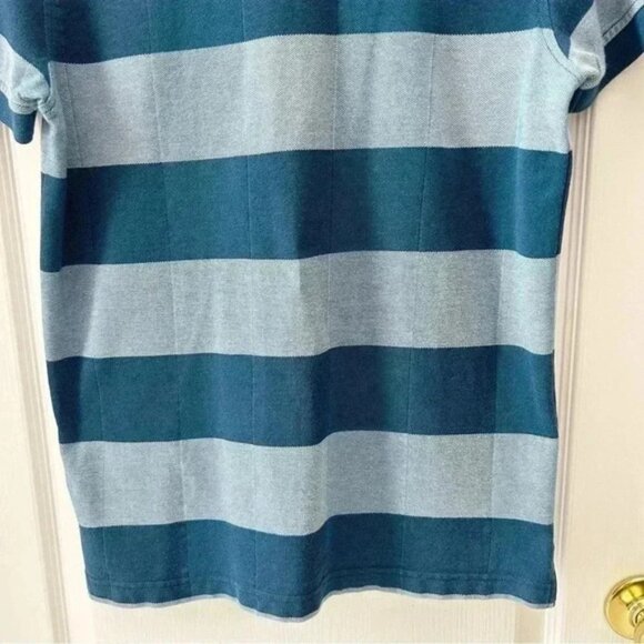 Tommy Hilfiger Mens Polo Shirt Custom Fit Short Sleeves Teal Green Stripes Small - Picture 7 of 13